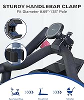Vista 4 de OQTIQ Soporte para teléfono para bicicleta de ejercicio Peloton, abrazadera resistente y soporte magnético fuerte de 17 N54 para cinta de correr