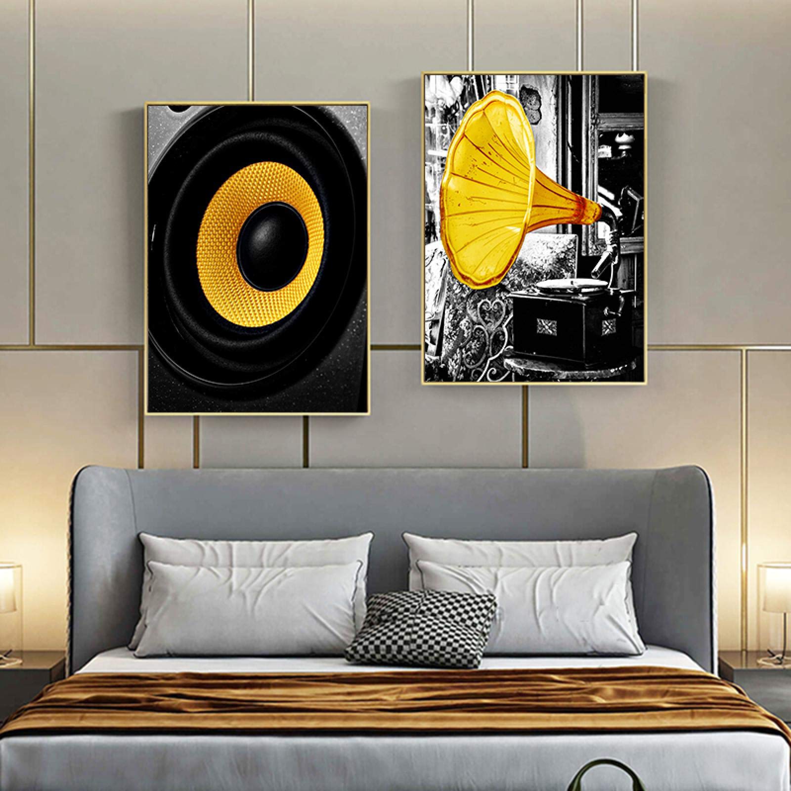Impression nordique musique vintage sur toile d'art murale 40x50