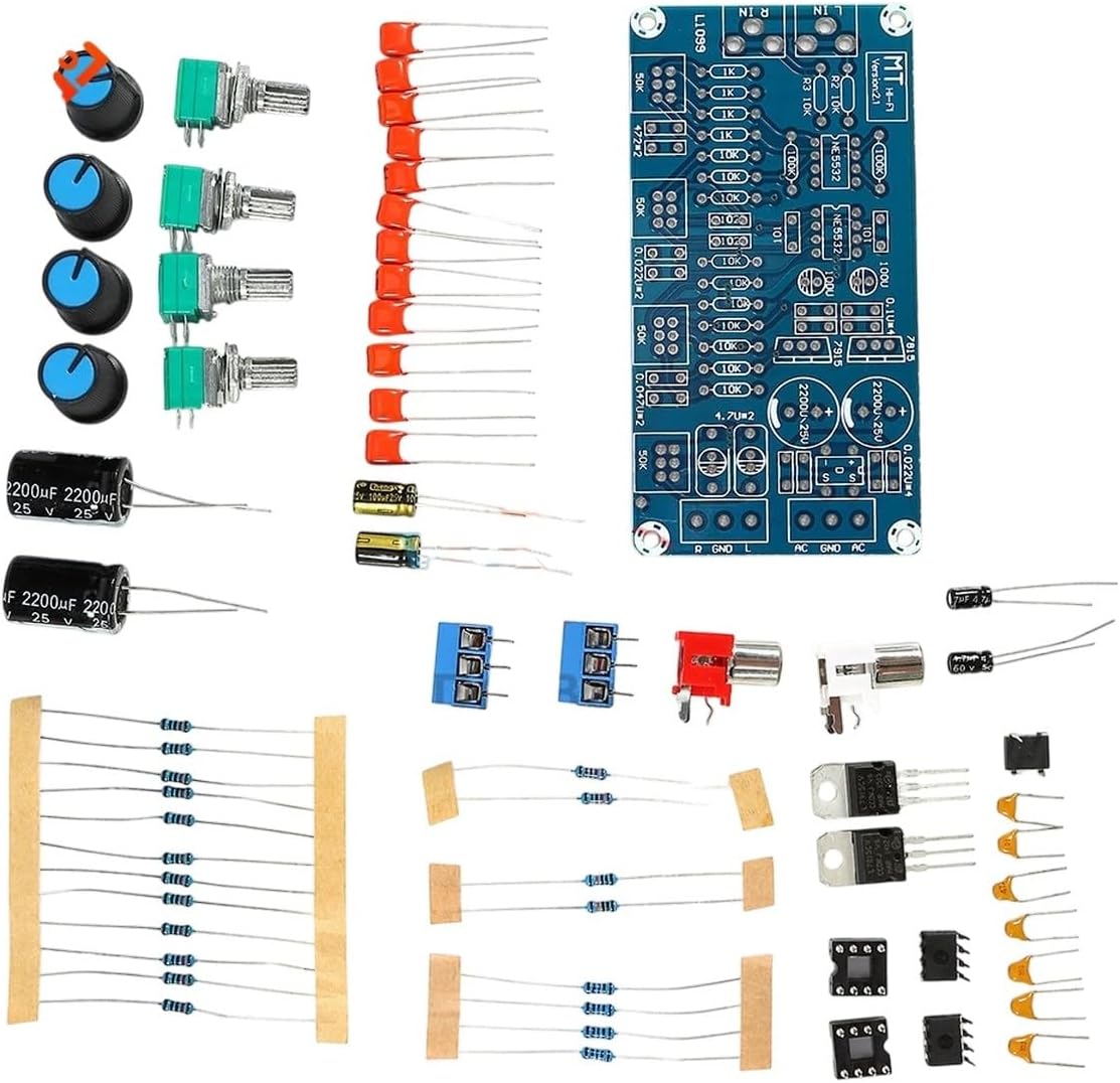 NE5532 Preamp Amplifier Board Module DIY Kits Volume Control Board Treble Midrange Bass DIY Dual AC 15 V Modulo Amplificador New 2026 High for Reliable Electronic Component