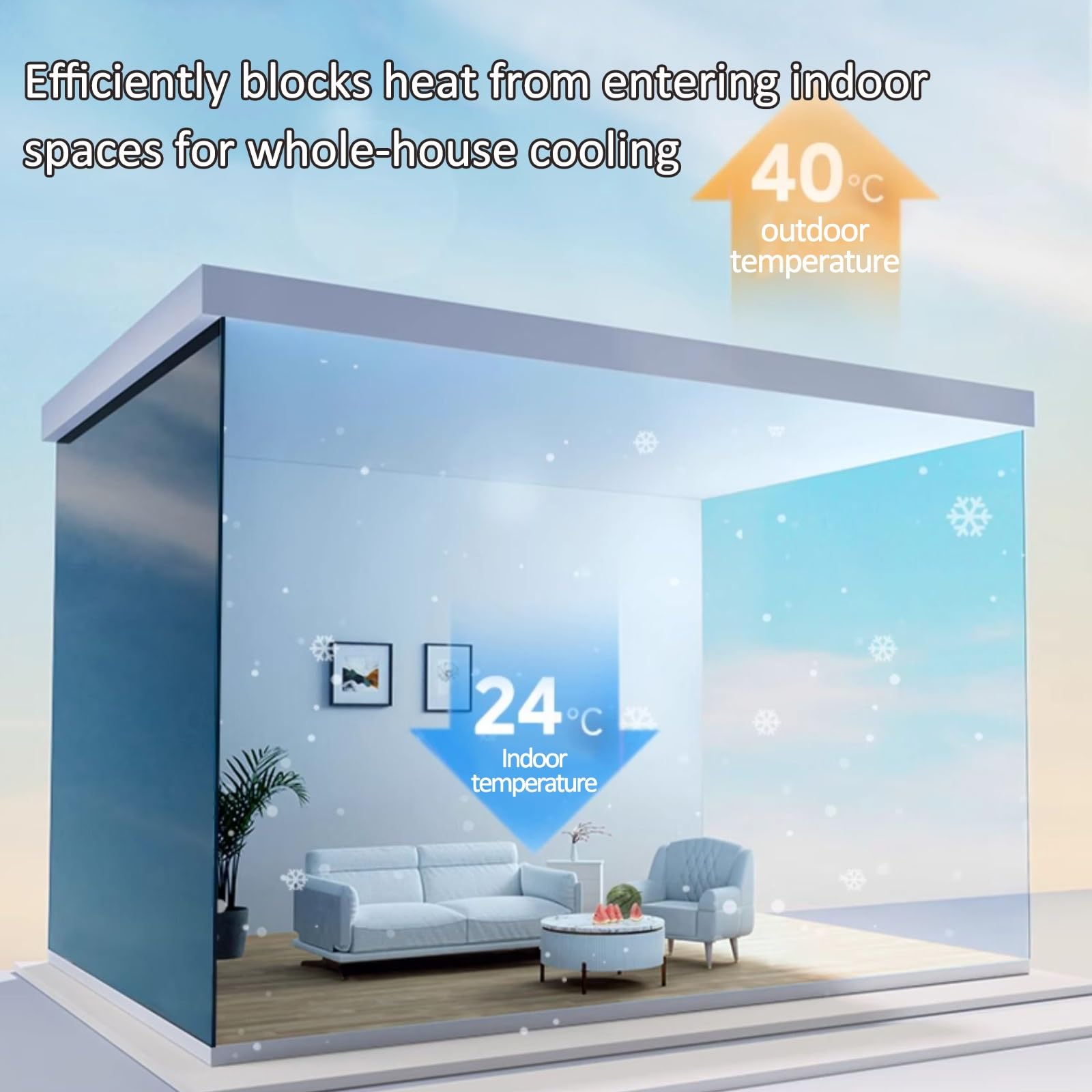 Espejo Unidireccional Lámina Protector Solar Privacidad, 60x600cm, Vinil para Ventana Protección UV, No Adhesivo, Adherente Estático, para Sala De Estar, Control De Calor Vidrio Vinilo Decorativos(60*