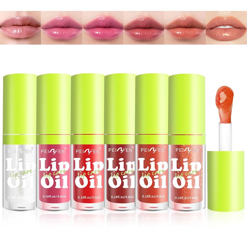 Kit com 6 óleos labiais AOAZXBB em diferentes cores
