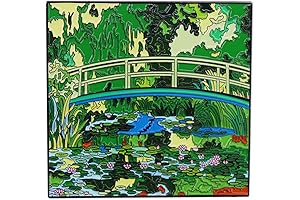 Monet Water Lilies and Japanese Bridge Inspired Enamel Pin
