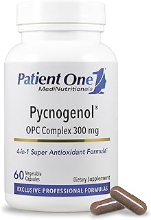 Patient One Pycnogenol OPC Complex 300mg | Supplement to Support Vascular Health and Healthy Aging* | French Maritime Pine Bark and More | 60 Capsules