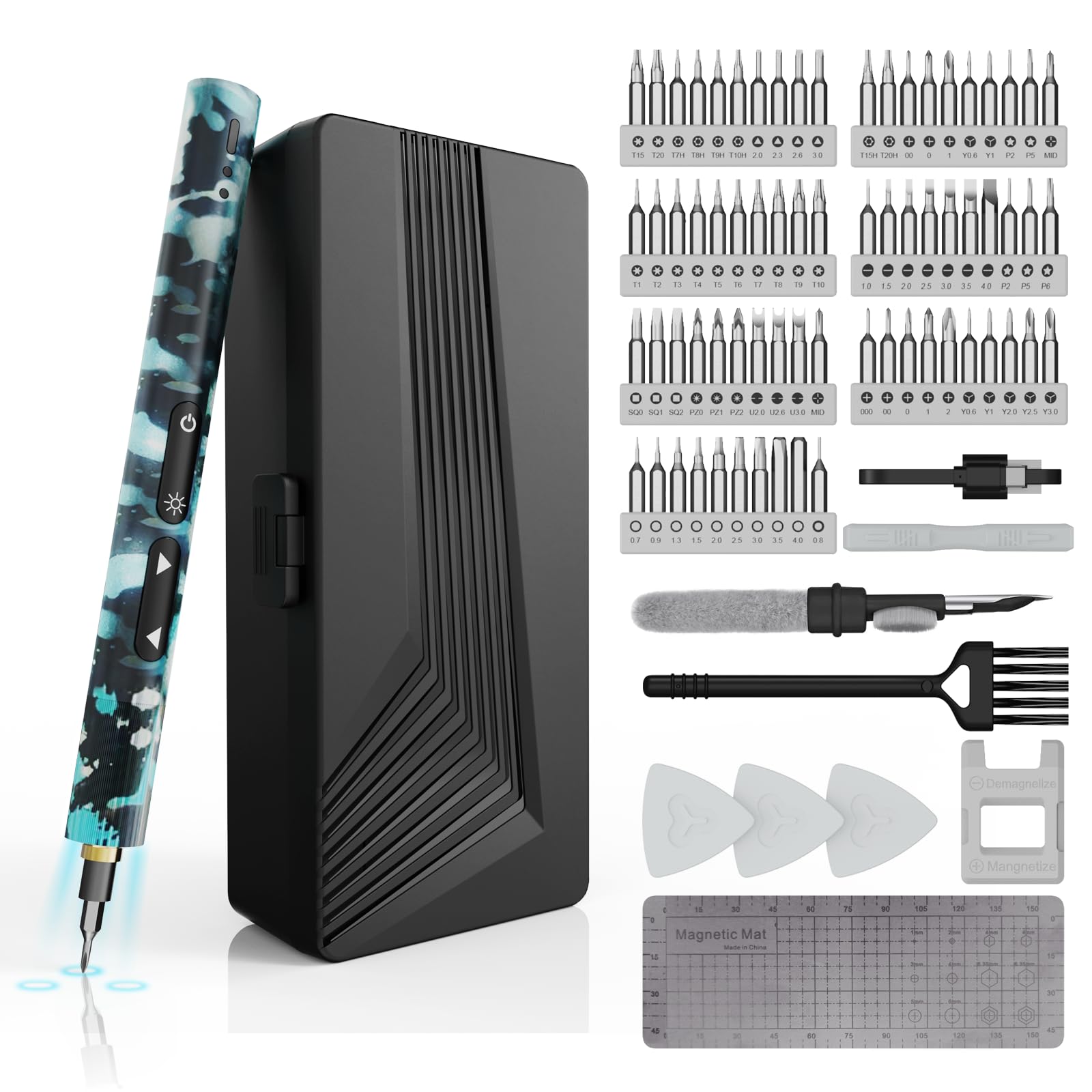 Electric Screwdriver Set,78 in 1 Screw Driver Kit with Magnetic Bits,Electric Precision Screwdriver, Precision Cordless Repair Tool for Phone, Camera,