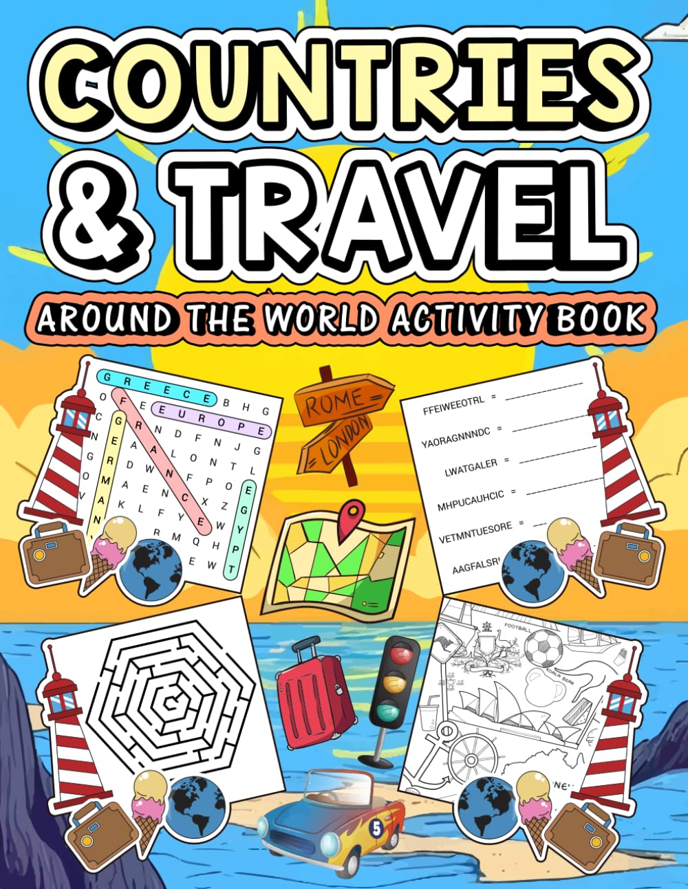 Countries and Travel Around The World Activity Book: Explore Maps, Puzzles, and Fun Facts About 50+ Countries for Curious Kids! (Young Explorers Activity Series)