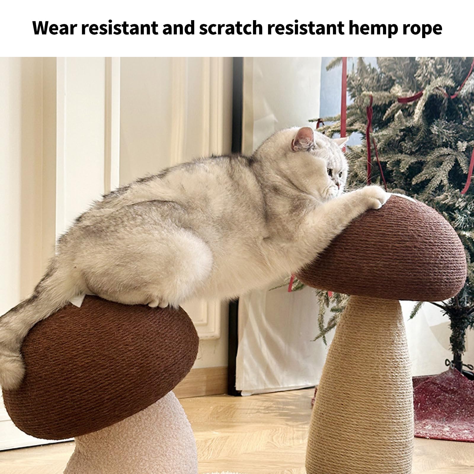 Jouet interactif pour chats en forme de champignon B