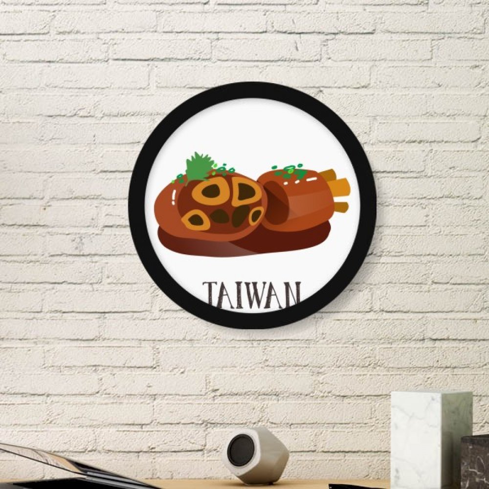 Cadre photo rond noir avec peinture serpent de Taïwan pour décoration murale de voyage