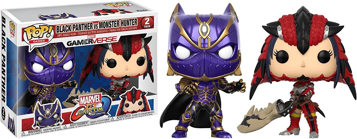 Funko Pop! Games: Marvel Vs Capcom - Black Panther vs Monster Hunter Collectible Figure