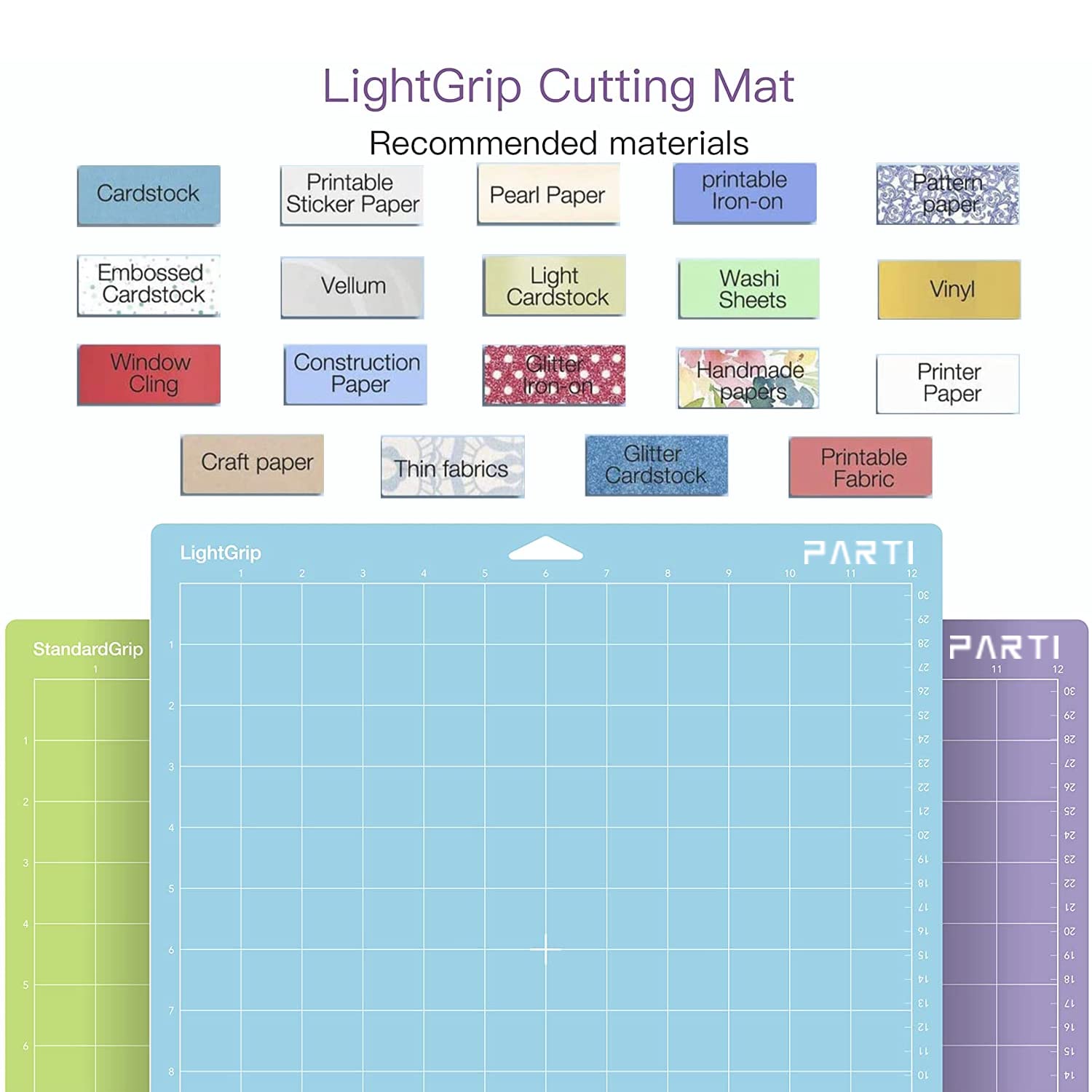 Tappetino da Taglio per Cricut Maker 3/Explore Air 2/3, Silhouette Cameo 4/3/2/1 - Autoadesivo (30,5x30,5 cm) - 4 Pezzi