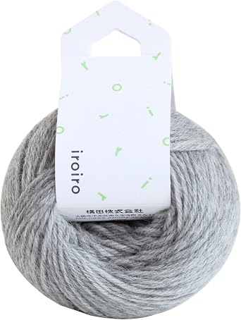 Yokoda 01-1410-0049 DARUMA iroiro Yarn, Col.49, Gray, 0.7 oz 20 g, Approx. 26.6 ft 70 m, Set of 3 Balls