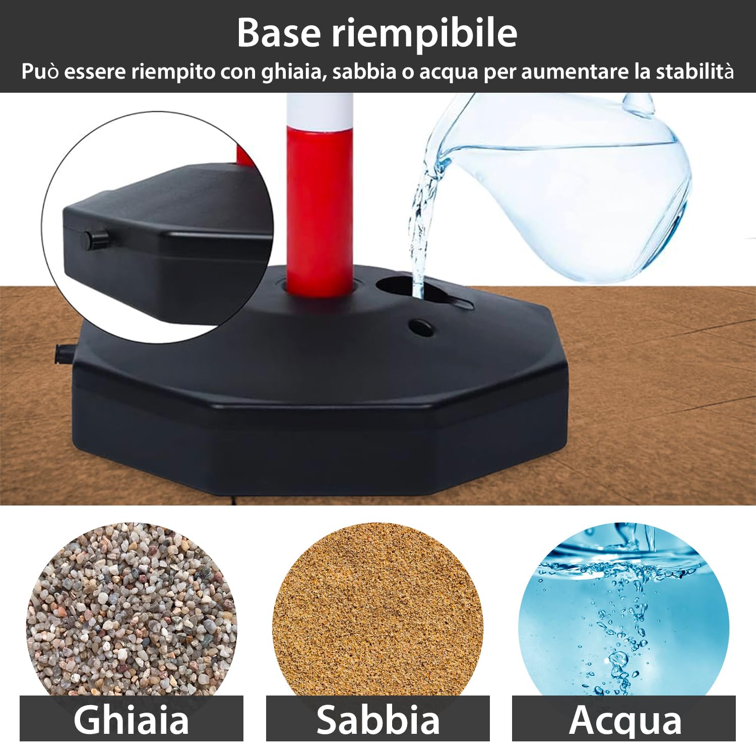 Parent Paletti di Plastica con catena (Set di 4 Paletti)