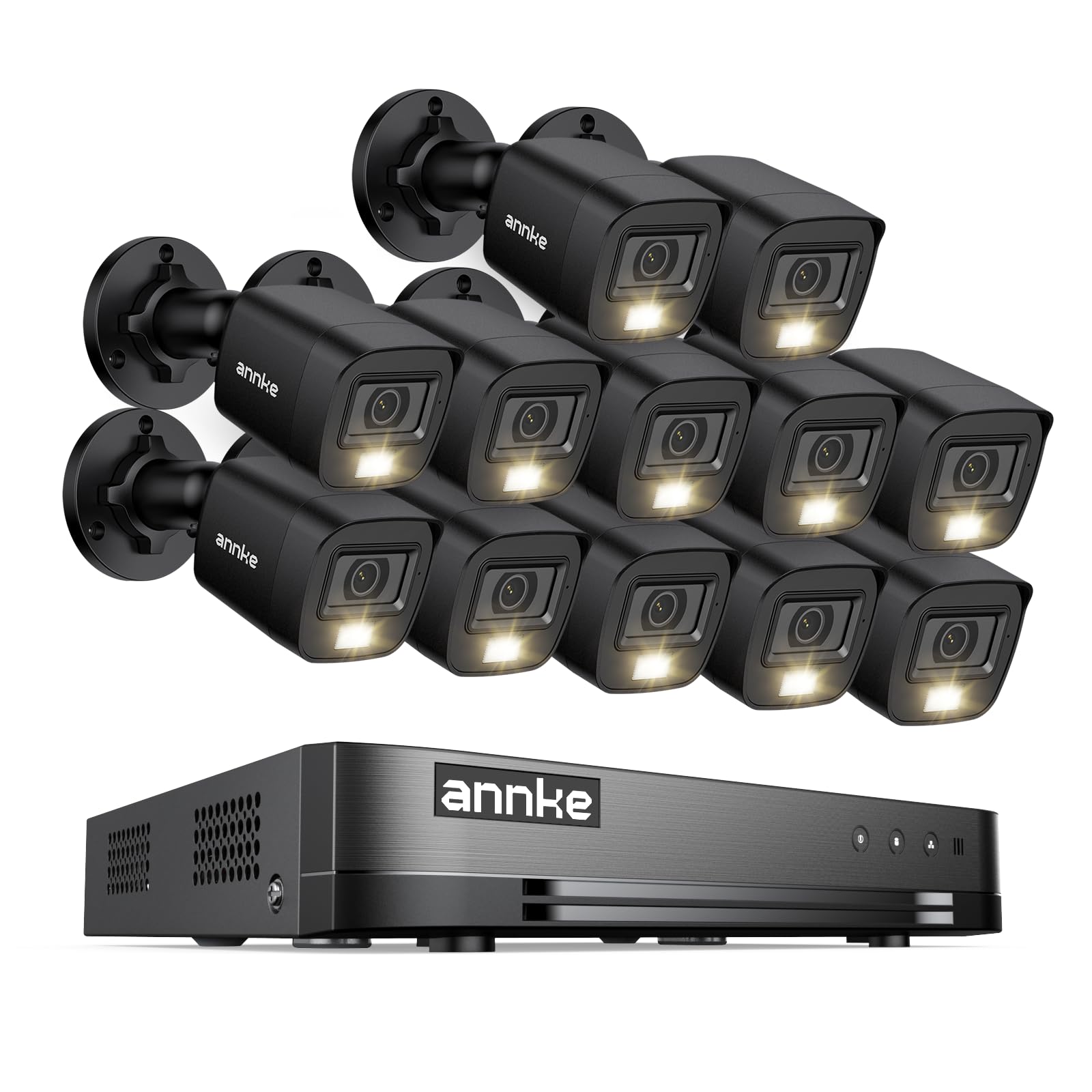 ANNKE 16Channel 1080P Lite Security Digital Video Recorder with 16 Pack 1080P HD TVI Home Security Camera Outdoor Indoor, NO HDD