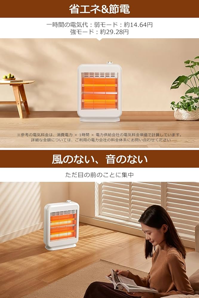 Amazon | VANTSH 電気ストーブ ヒーター 小型 節電対策 省エネ 2