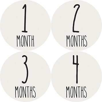 Baby Monthly Milestone Stickers | Infant and Newborn Stickers for Girl or Boy | Gender Neutral | Set of 24