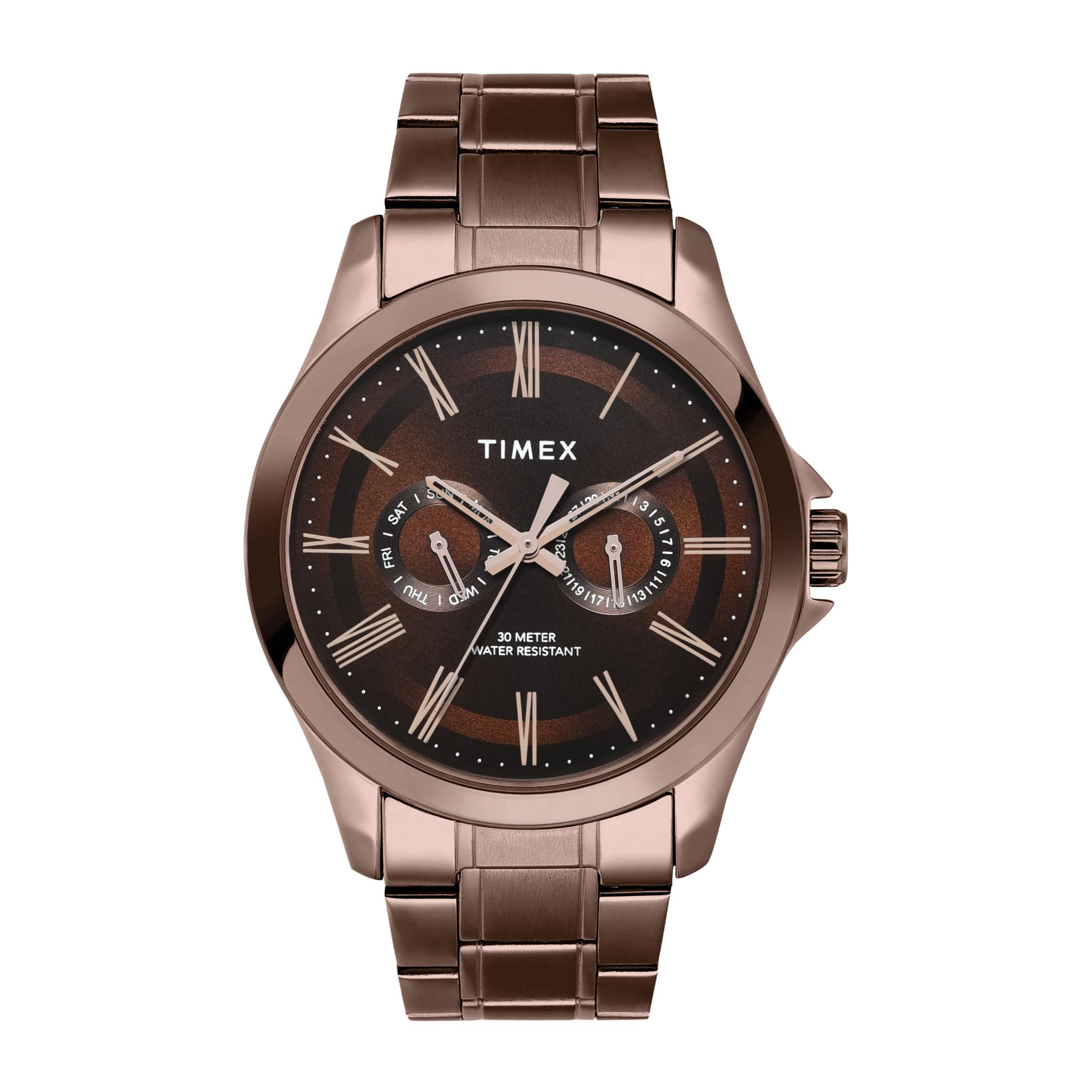 TIMEX Men Stainless Steel Brown Round Analog Dial Watch- Tw000X136, Band Color-Brown (B0CQRSS9XR) Amazon Price History, Amazon Price Tracker