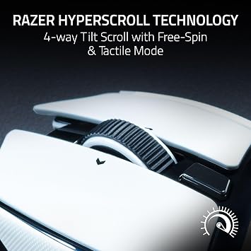 Razer Basilisk V4 HyperSpeed - Customizable Wireless Ergonomic Gaming Mouse - 33K Optical Sensor - 12 Customizable Controls - Mouse Switches Gen-4 - PC/Mac | White