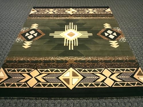 Miniatura 2 de Concord C318 - Tapete con diseño de la región del sudoeste, Sintético, Salvia-Verde