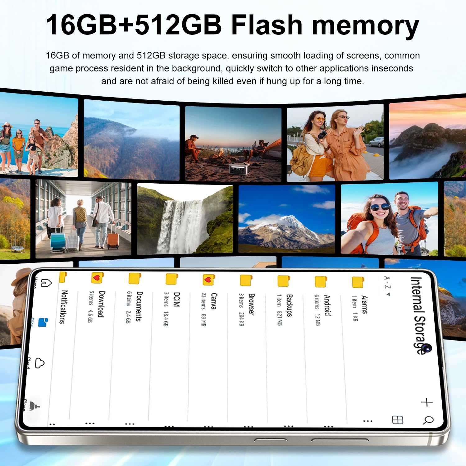 I26 Ultra Unlocked Smartphone,6.99" HD+ Display,Built in Pen,16+512GB Unlocked Phone,Snapdragon 8 Gen4,7000mAh Dual Speakers 5G/Face ID/Fingerprint Lock/Dual SIM/GPS(Gray) — view 6