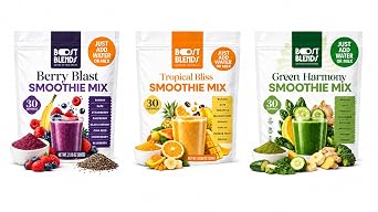 Boost Blends Smoothie Variety Pack 3 Delicious Flavors - Freeze-Dried Smoothie Powder - 100% Real Fruits - Healthy On the Go Nutrition
