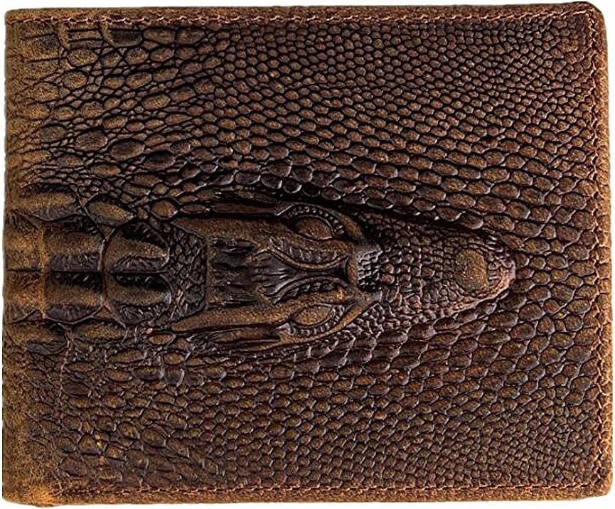 Genuine Crocodile Leather Bifold Wallet for Men Genuine Crocodile Leather Bifold Wallet for Men