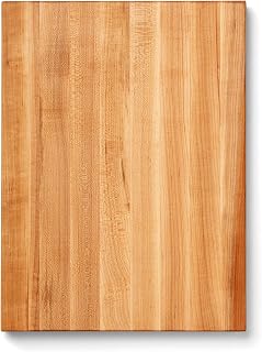 John Boos R-Board Maple Cutting Board 20x15x1.5" Thick - Reversible Edge-Grain Butcher Block with Finger Grips, USA-Made