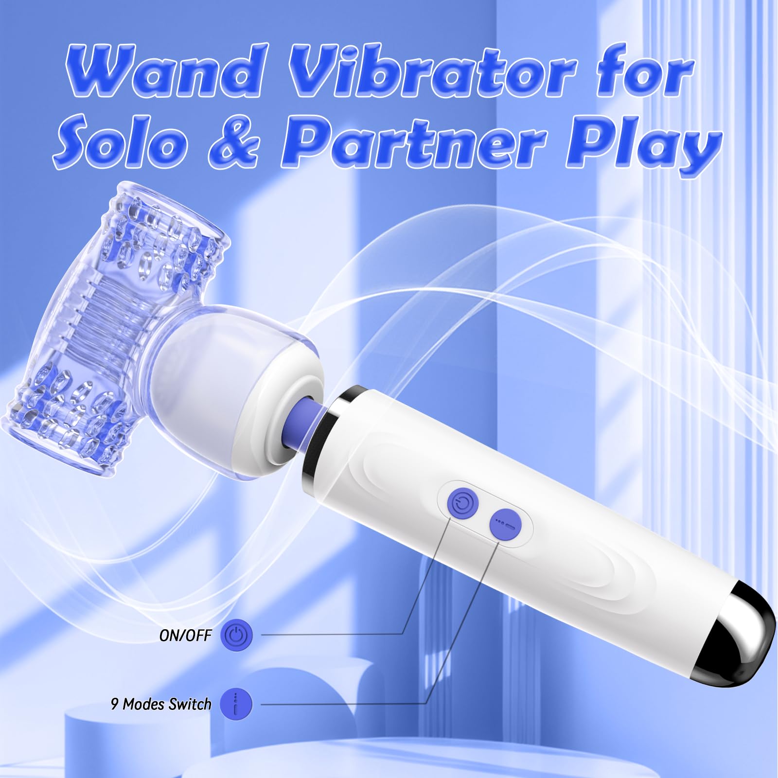 Amazon.com: Male Vibrator Wand Massager Sex Toys for Men and Couple, Sex  Wand Penis Vibrator with Male Masturbator Attachment, 9 Modes G Spot  Clitoral Stimulor Adult Toys Dual Side Handjob Trainer Partner