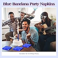 Vista 6 de Teling 200 servilletas de papel de 2 capas, servilletas de papel desechables para fiesta occidental, servilletas desechables con estampado