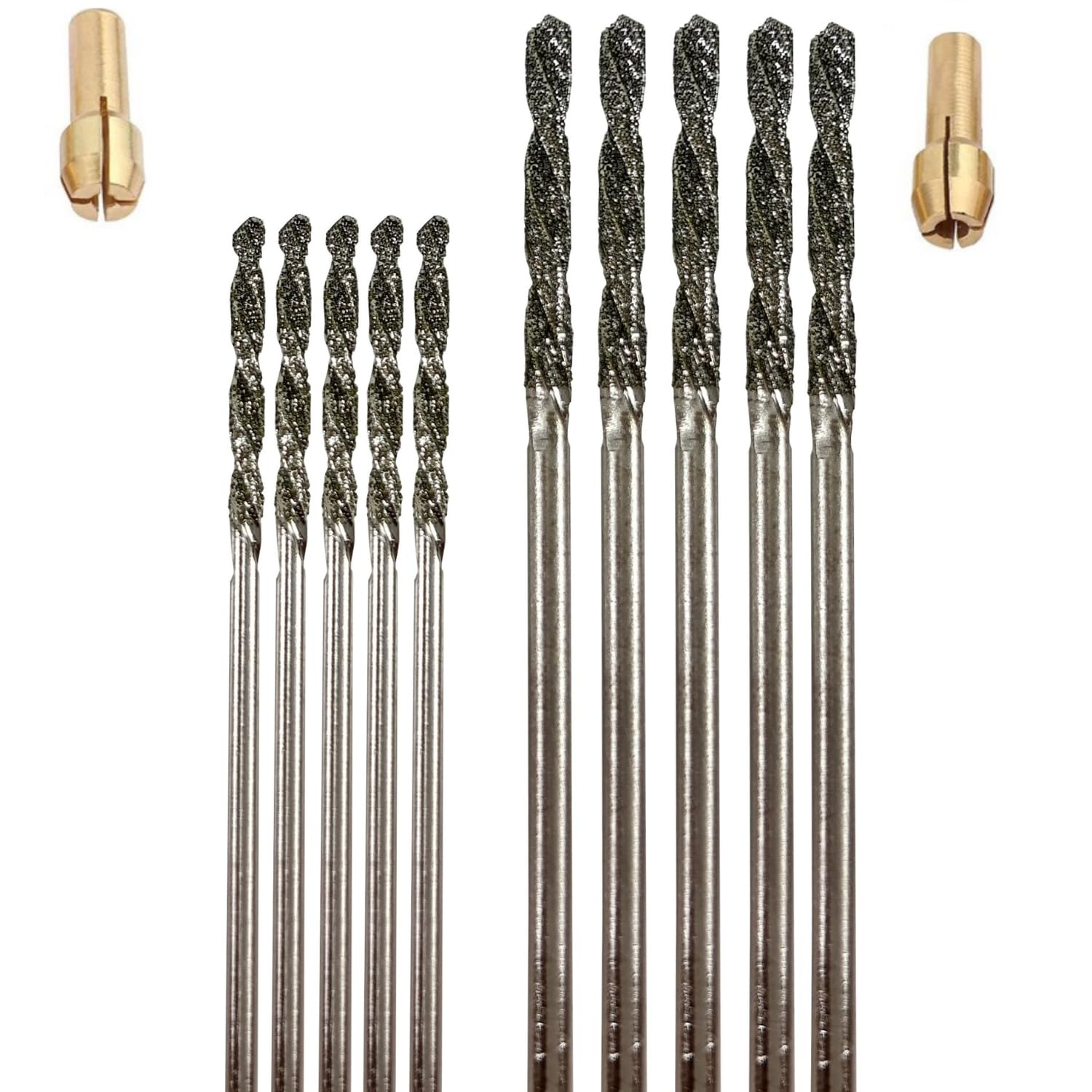 Drilax 1.5mm 2mm Diamond Drill Bit Set 10 pcs
