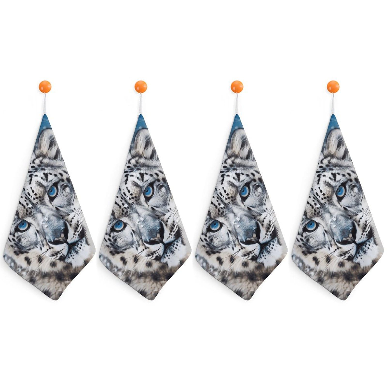 Torchons de cuisine motif léopard des neiges : parfaits pour un essuyage rapide au quotidien