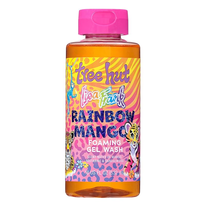 Tree Hut Lisa Frank x Rainbow Mango Sabonete Líquido Corporal, Edição Limitada, 530 mL