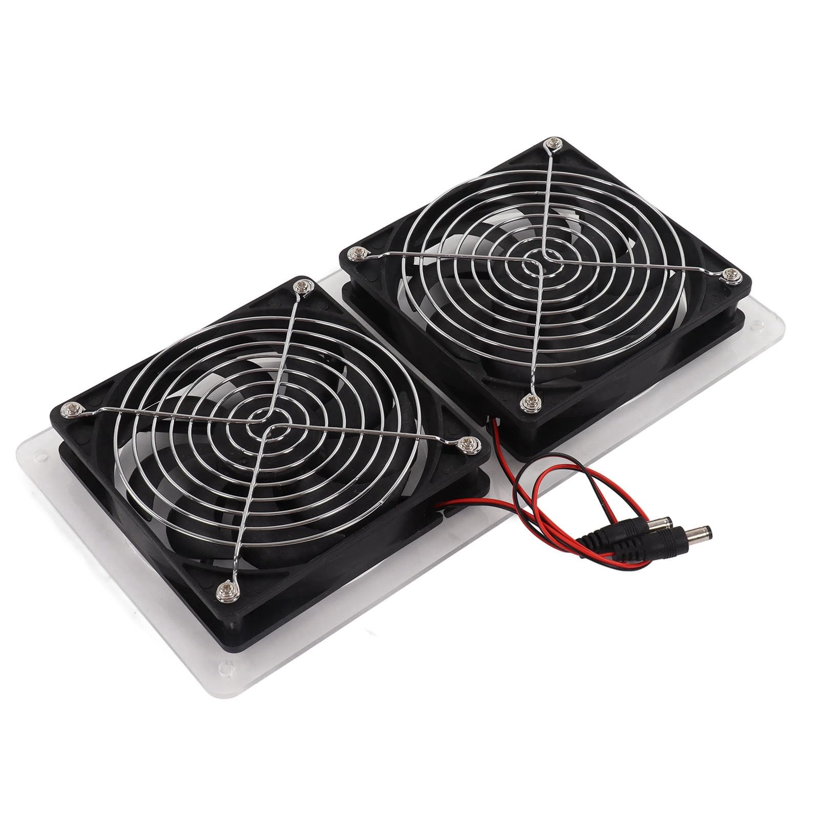 Kit di ventola a pannello solare, estrattore solare durevole, impermeabile, per serre, capannoni, 100 W, 12 V (doppio pannello)
