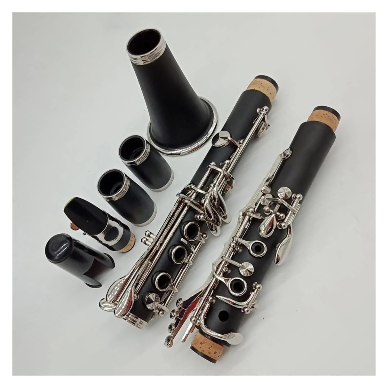Professionale Clarinetto Chiavi Standard Placcate In Argento A 17 Chiavi Clarinetto Corpo In Bachelite Clarinetto Tono In Sib Con Custodia E Bocchino