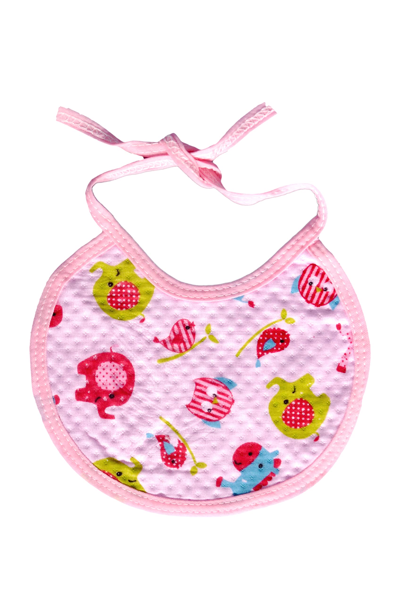 Tinny Tots Pack of 3 Super Soft Hosiery Cotton Daily Use Elegant Stylish Knot Bibs Apron Reusable Waterproof Feeding Bibs For New Borns/Toddlers(0-9 Months;BYP) - Image 3 thumbnail