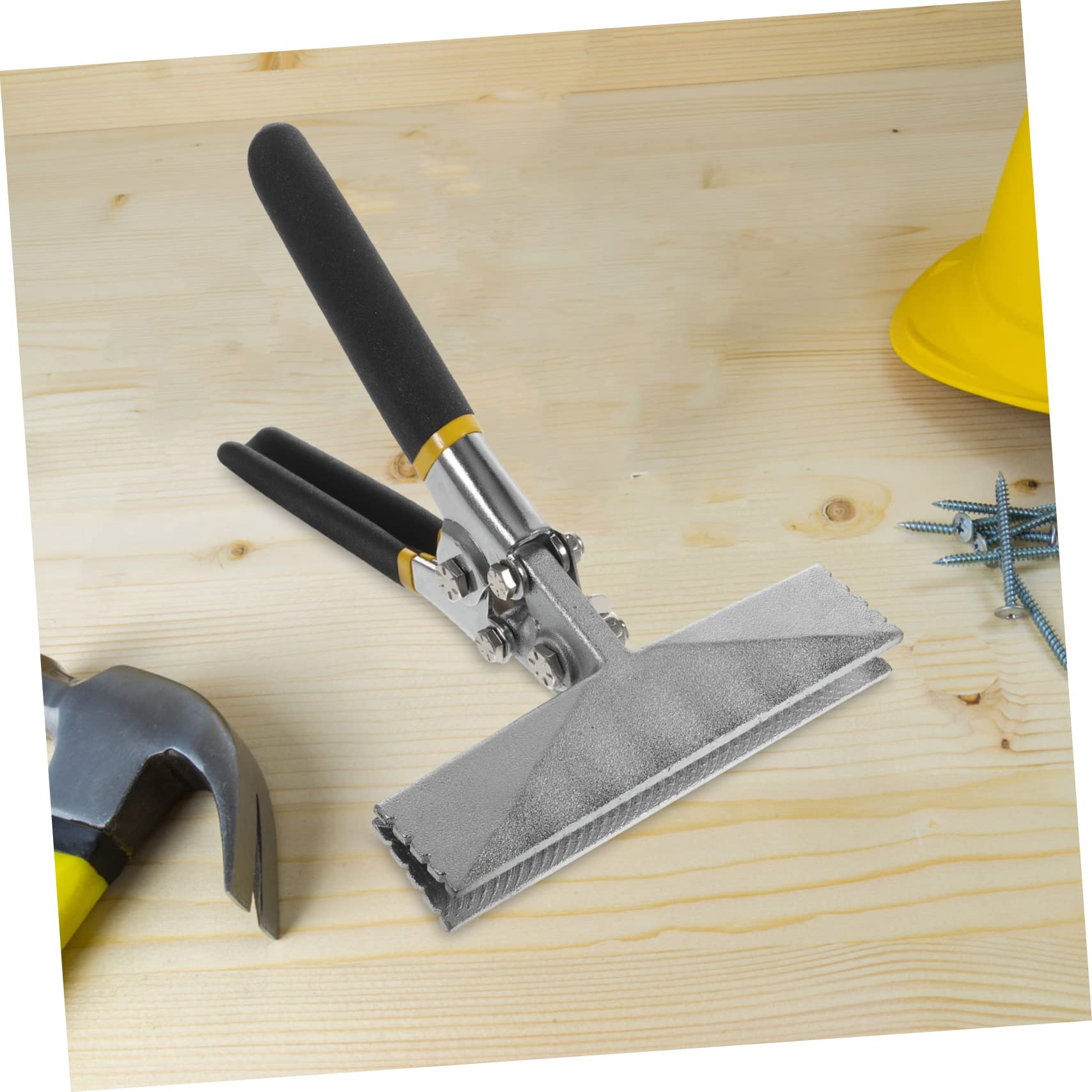 Angoily 150mm Hand Seamer Flat Plate Jaw Sheet Metal Bender Craftsmanship Pliers for Metalworking