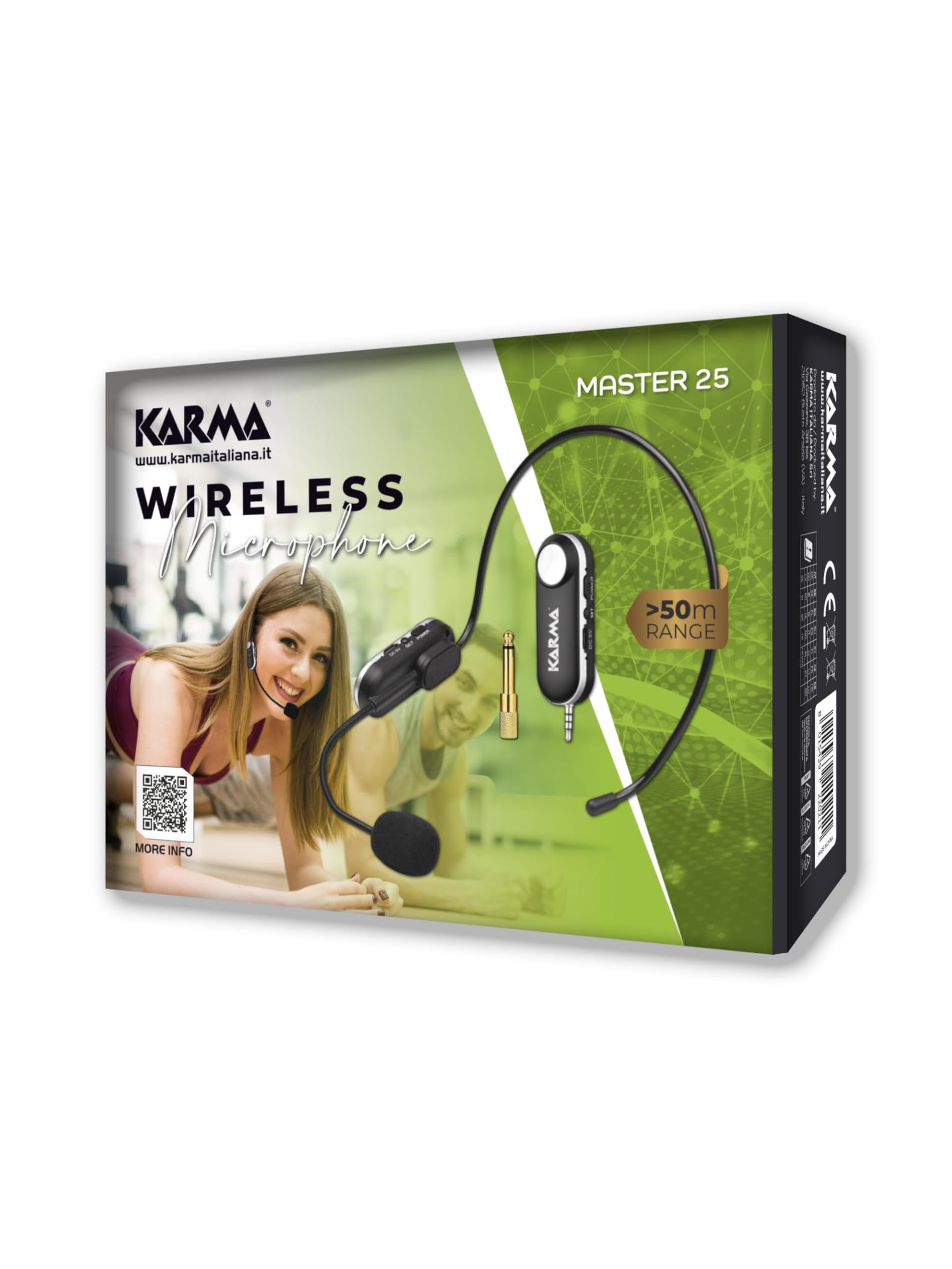 Radiomicrofono archetto UHF MASTER 25 ricaricabile Karma