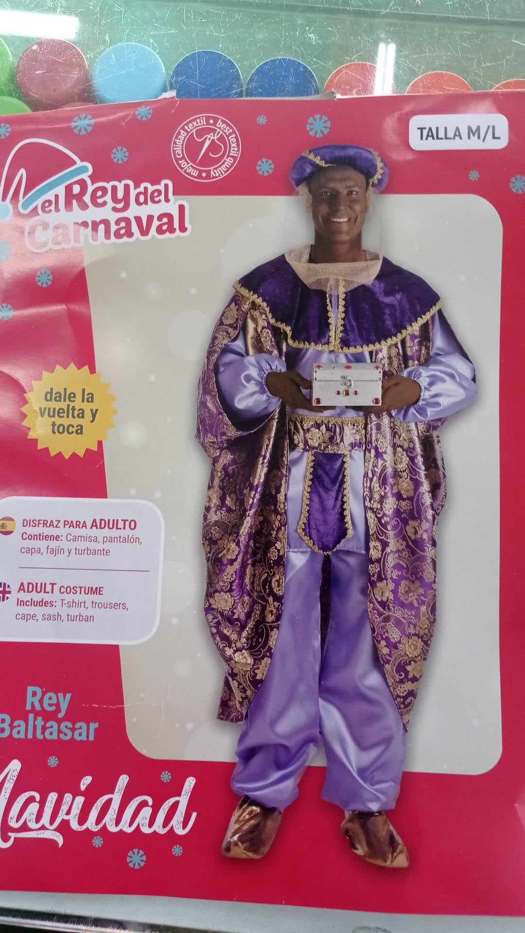 Disfraz de Rey Baltasar para Hombre