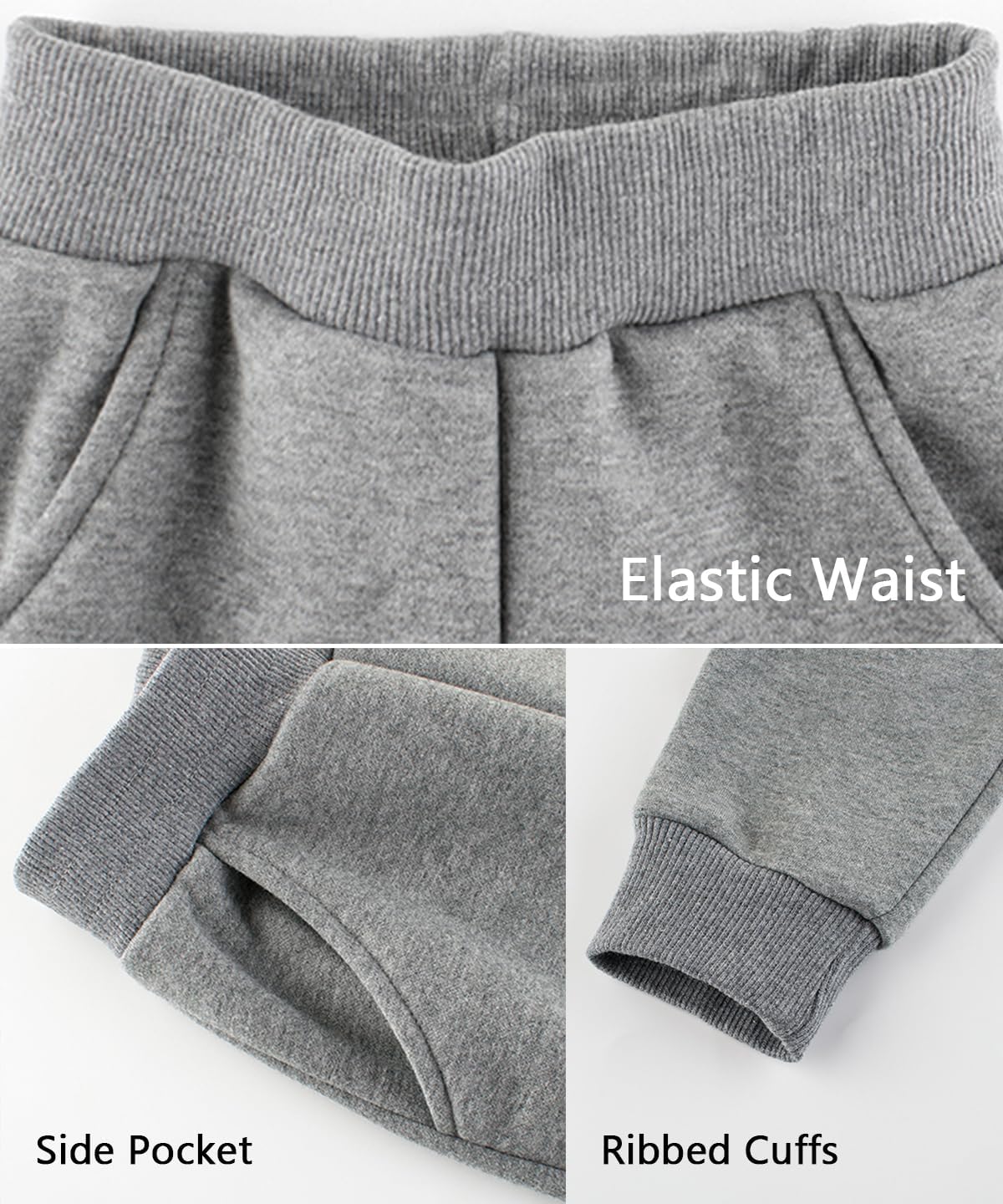 GFQLONG Toddler Boys 3 Pack Cotton Active Jogger Pants,Kids Cartoon Sweatpants Casual Lounging Bottoms - Image 5