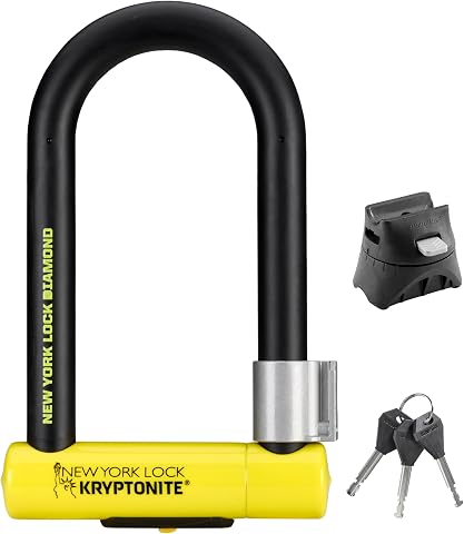 Kryptonite New York Diamond Bike U-Lock, Angle Grinder Resistant, Heavy Duty Ant
