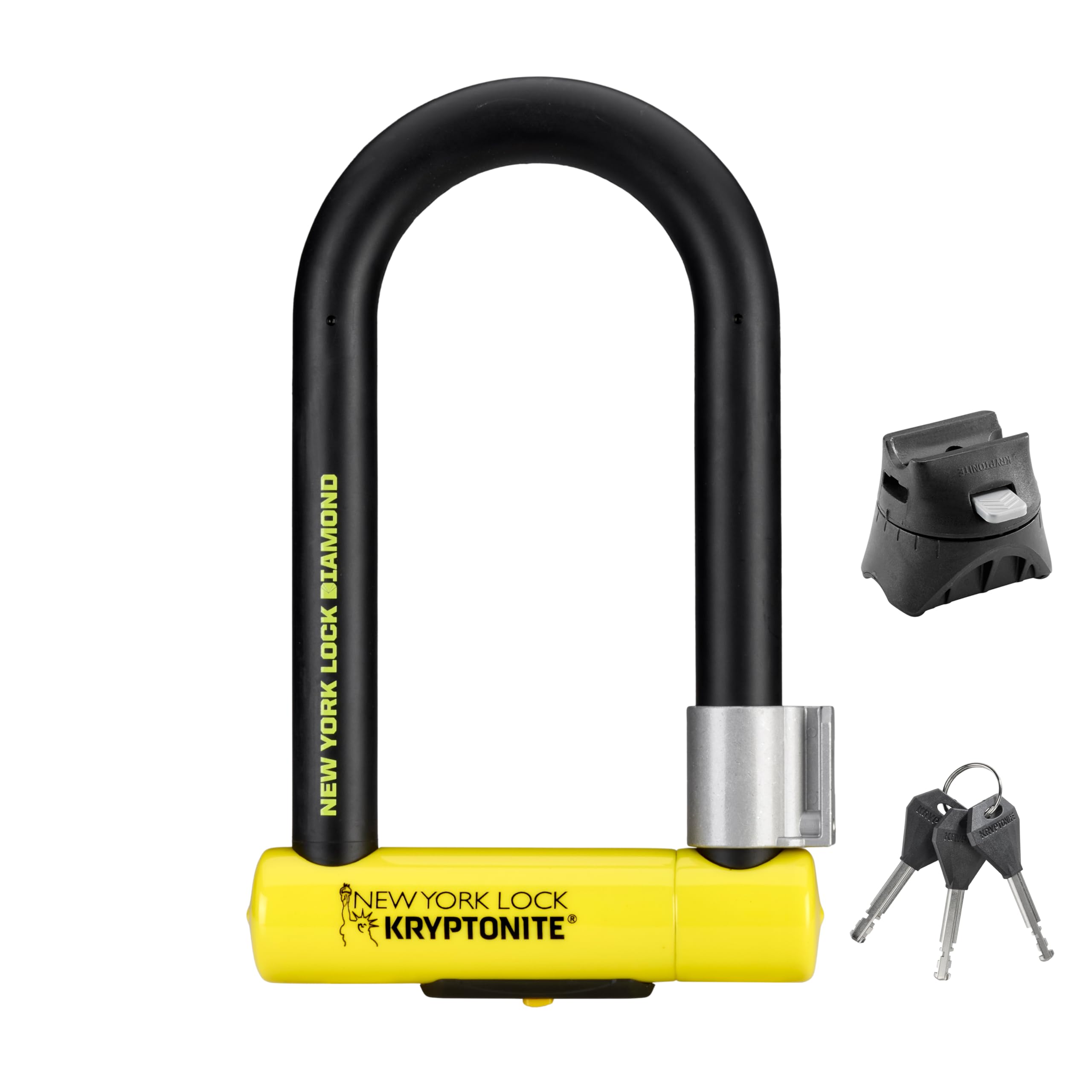 Kryptonite New York Lock Diamond Standard Antivol à Arceau - Résistant aux Meuleuses d'angle - Diamètre de l'anse 26 mm - Sécurité Ultime pour Les vélos, vélos électriques et Scooters