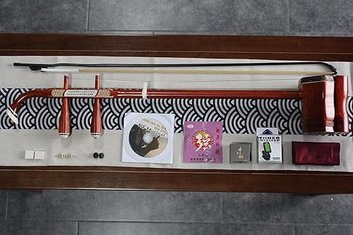 Miniatura 6 de NS Musical Violín chino de 2 cuerdas para principiantes, instrumentos nacionales tradicionales Erhu para nivel de entrada con arco y accesorios