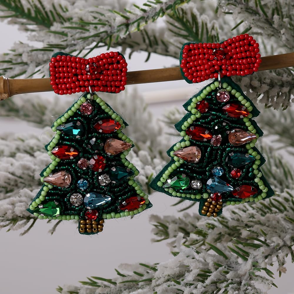 Christmas Nutcracker Earrings for Women - Cute Pink Handmade Beaded Dangle Holiday Jewelry Accessories Xmas Gifts - Image 9