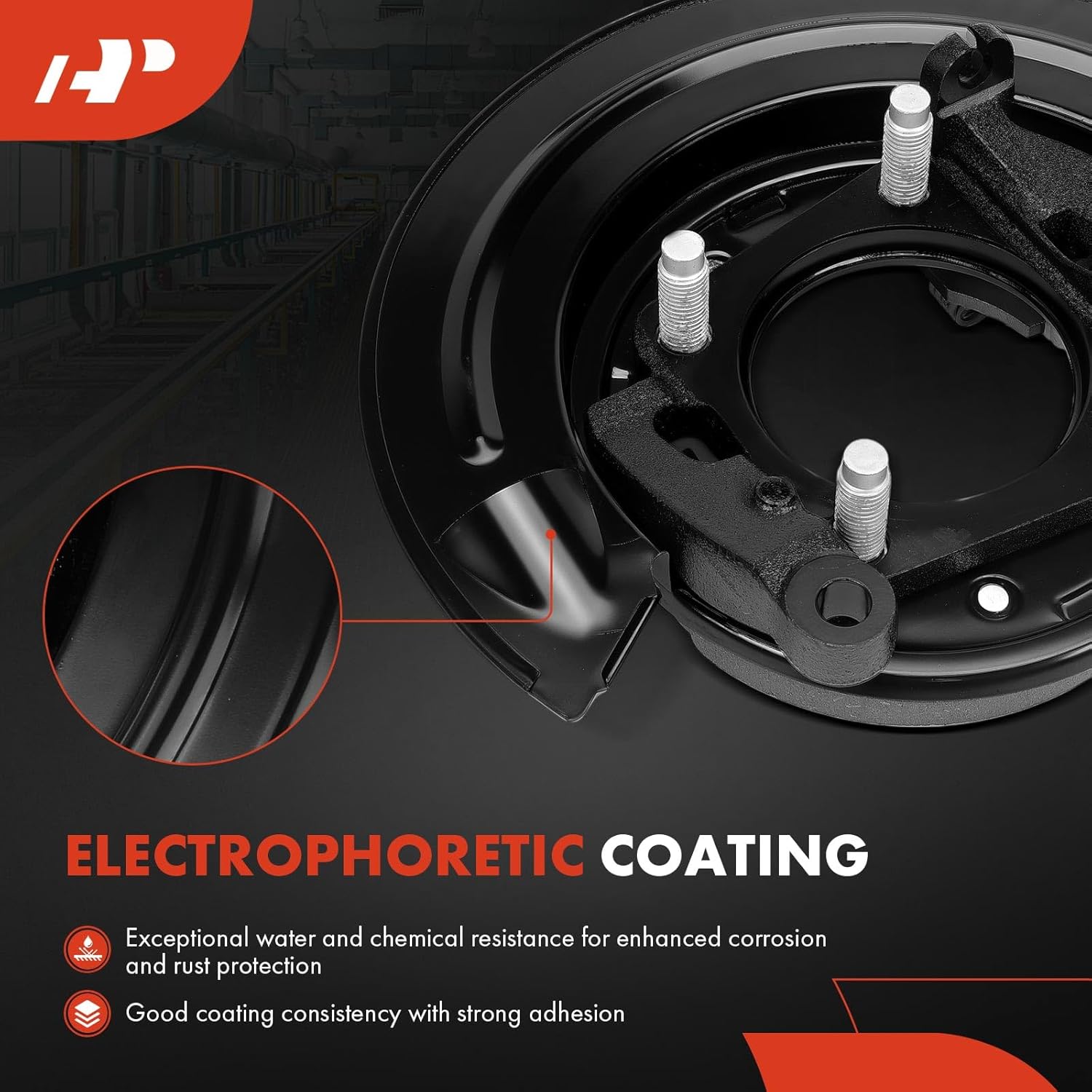 A-Premium Rear Driver or Passenger Side Brake Dust Shield Compatible with Dodge & Ram Models - 2500 2011, Ram 2500 2003-2008/2010, Ram 3500 2003-2008