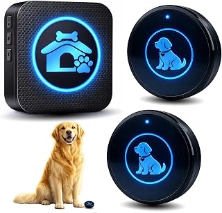 Dog Door Bell for Potty Training, Wireless Dog Doorbells to Go Outside, 1000 Feet Long Range, IP65 Waterproof, 60 Melodies & Adjustable Volume (2 Buttons)