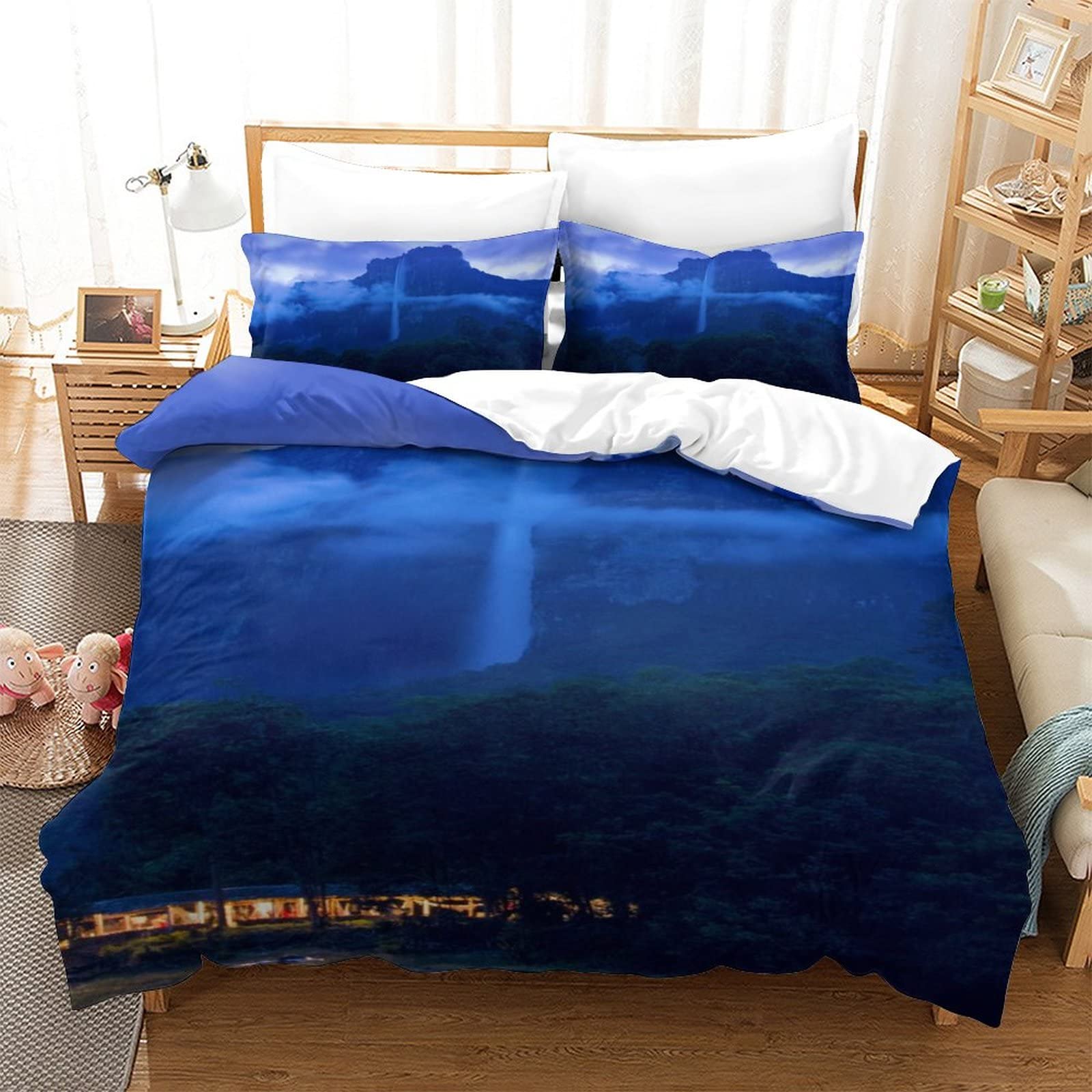 Housse de couette 3D Angel Falls, parure de lit au tissage haut de gamme