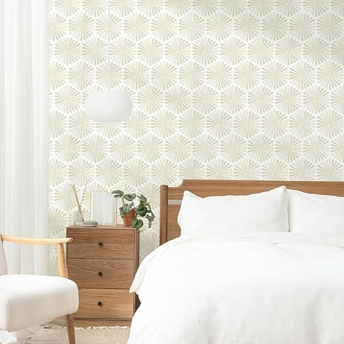 Miniatura 2 de Naphite Papel tapiz moderno para despegar y pegar, papel de contacto bohemio, autoadhesivo, extraíble, para baño, impermeable, geométrico, gabinetes