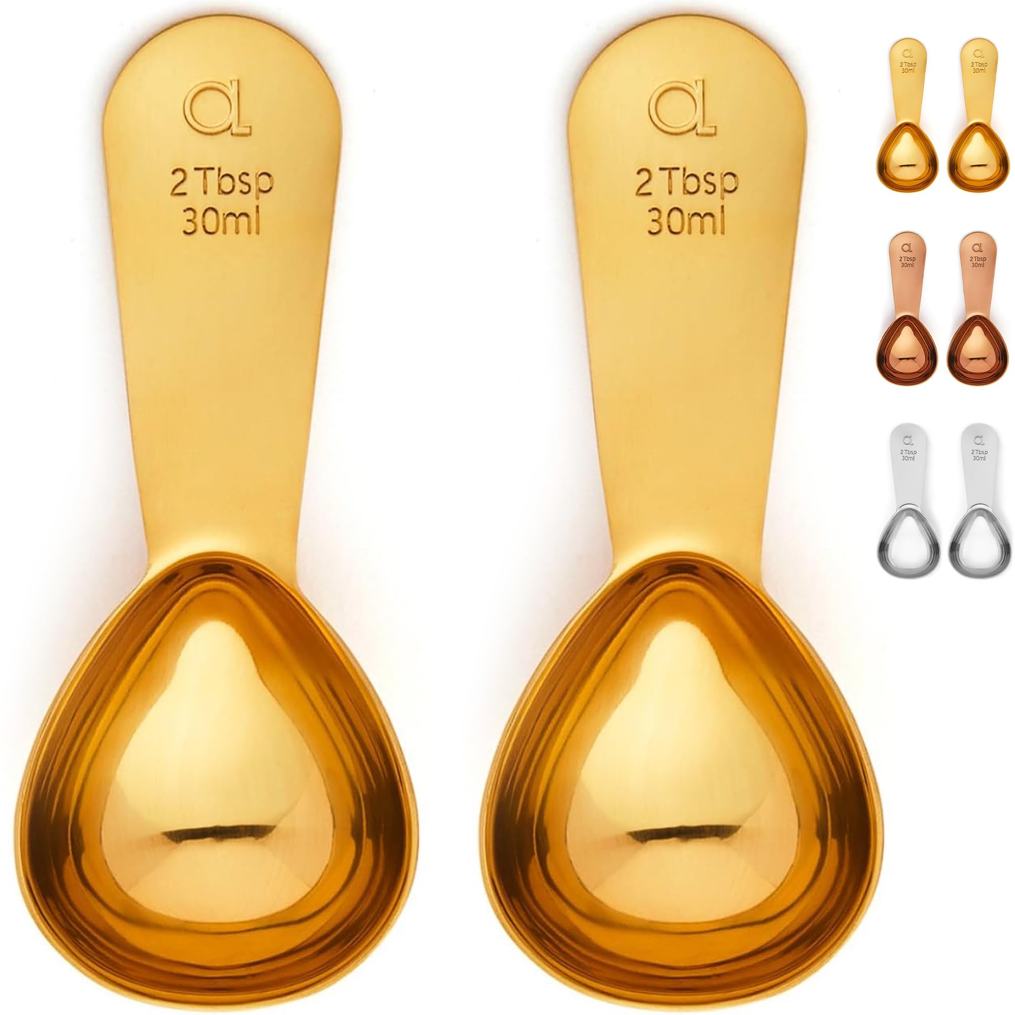 Coffee Scoop (Set of 2) - 2 Tablespoon Stainless Steel Measuring Spoons