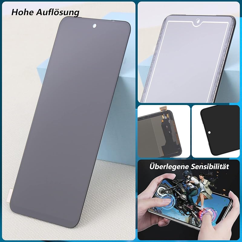 RongZy Kijelző Csere Xiaomi Redmi Note 11S / Note 11 Modellekhez, Érintőképernyő Digitalizáló Üveg Panel Szerelőkészlettel, Fekete