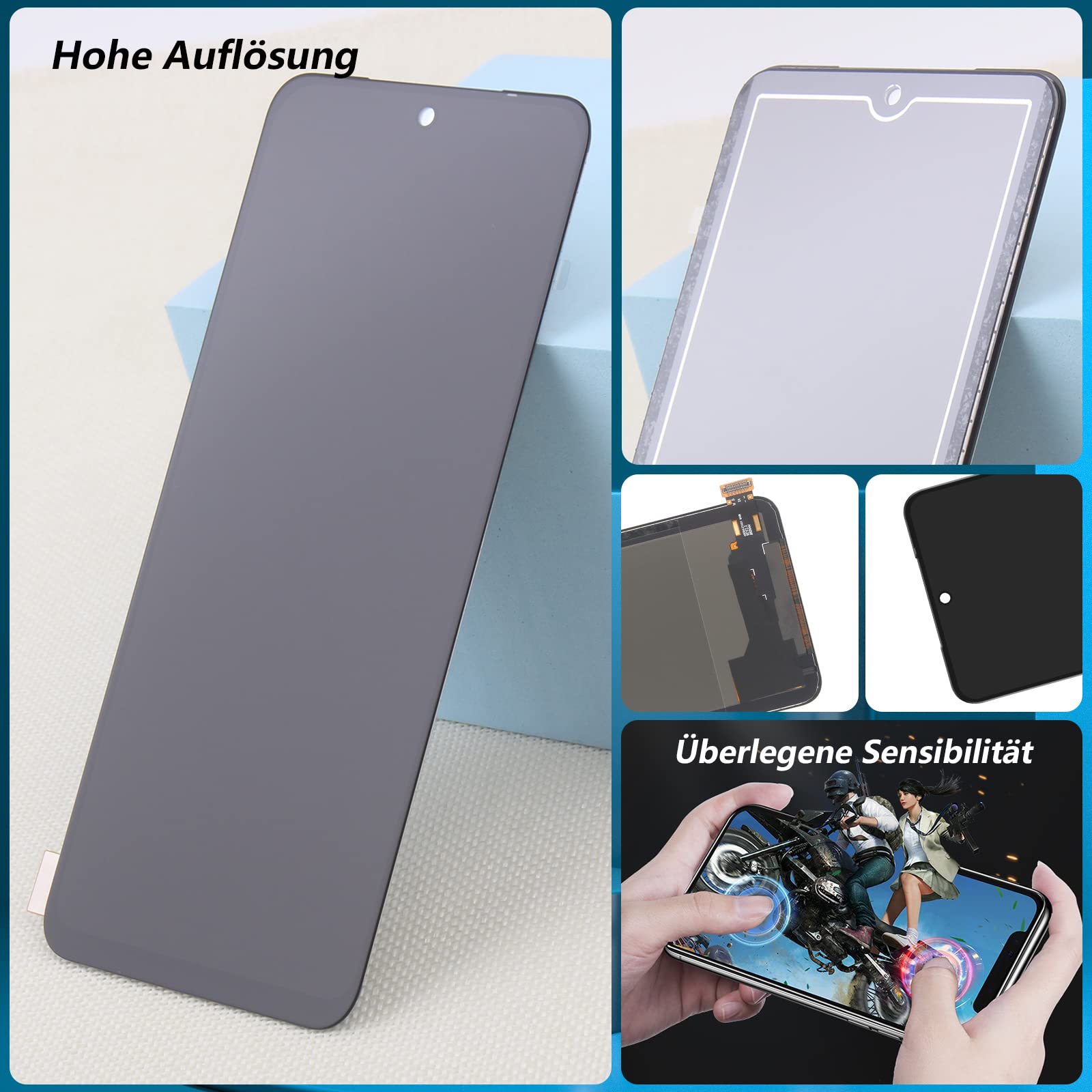 RongZy Ersatz Display Kompatibel für Xiaomi Redmi Note 11S /Redmi Note 11 2201117SG 2201117SI/2201117TG Touchscreen Bildschirm Digitizer Glas Assembly + Reparatur Tools(Schwarz)