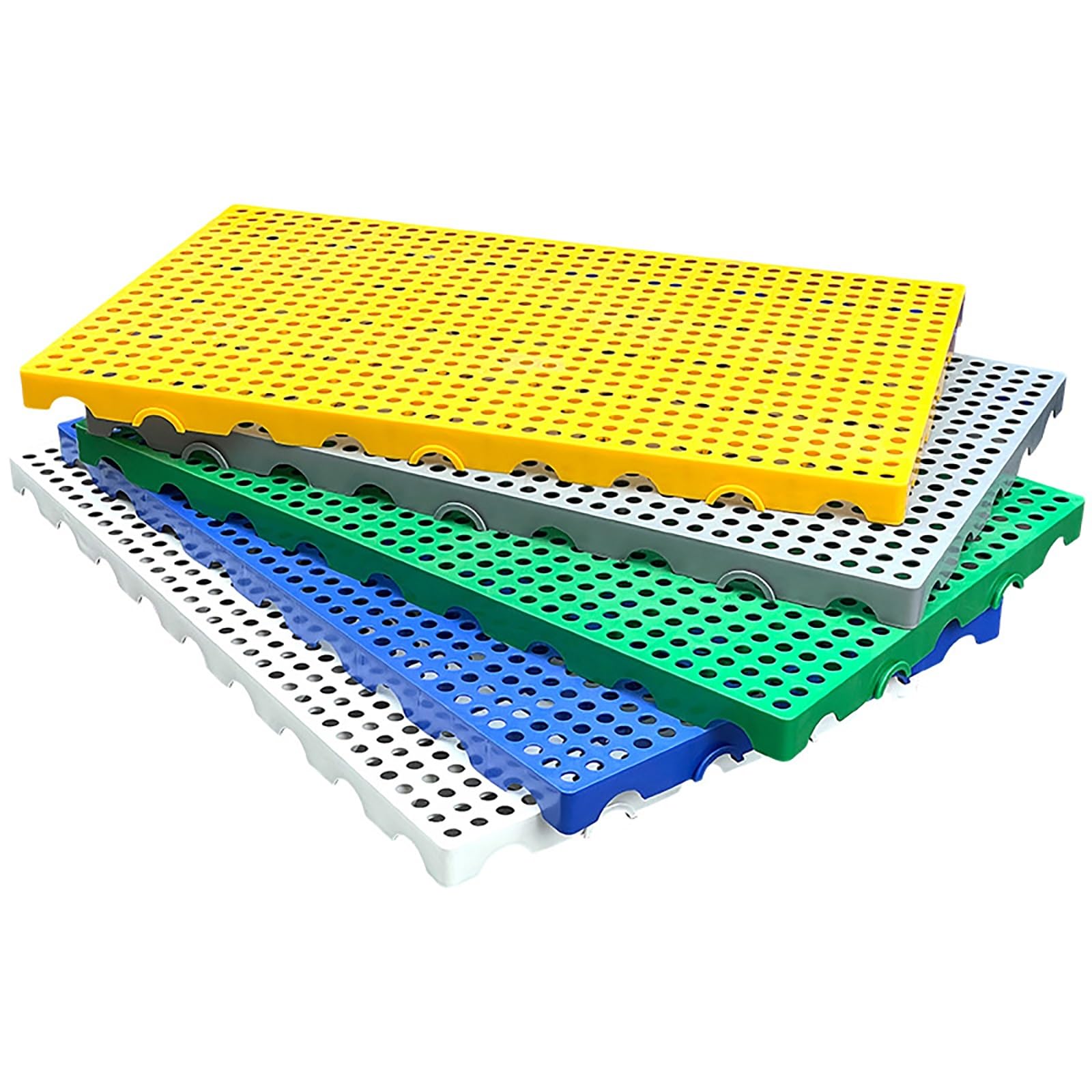 Paleta Plastikowa, Wodoodporna Kratka Magazynowa, Lekkie Palety Podłogowe Odporne na Wilgoć, Oddychające Kratki Hdpe, Regały na Artykuły do ​​piwnicy Garażu Lub Supermarketu(Green)