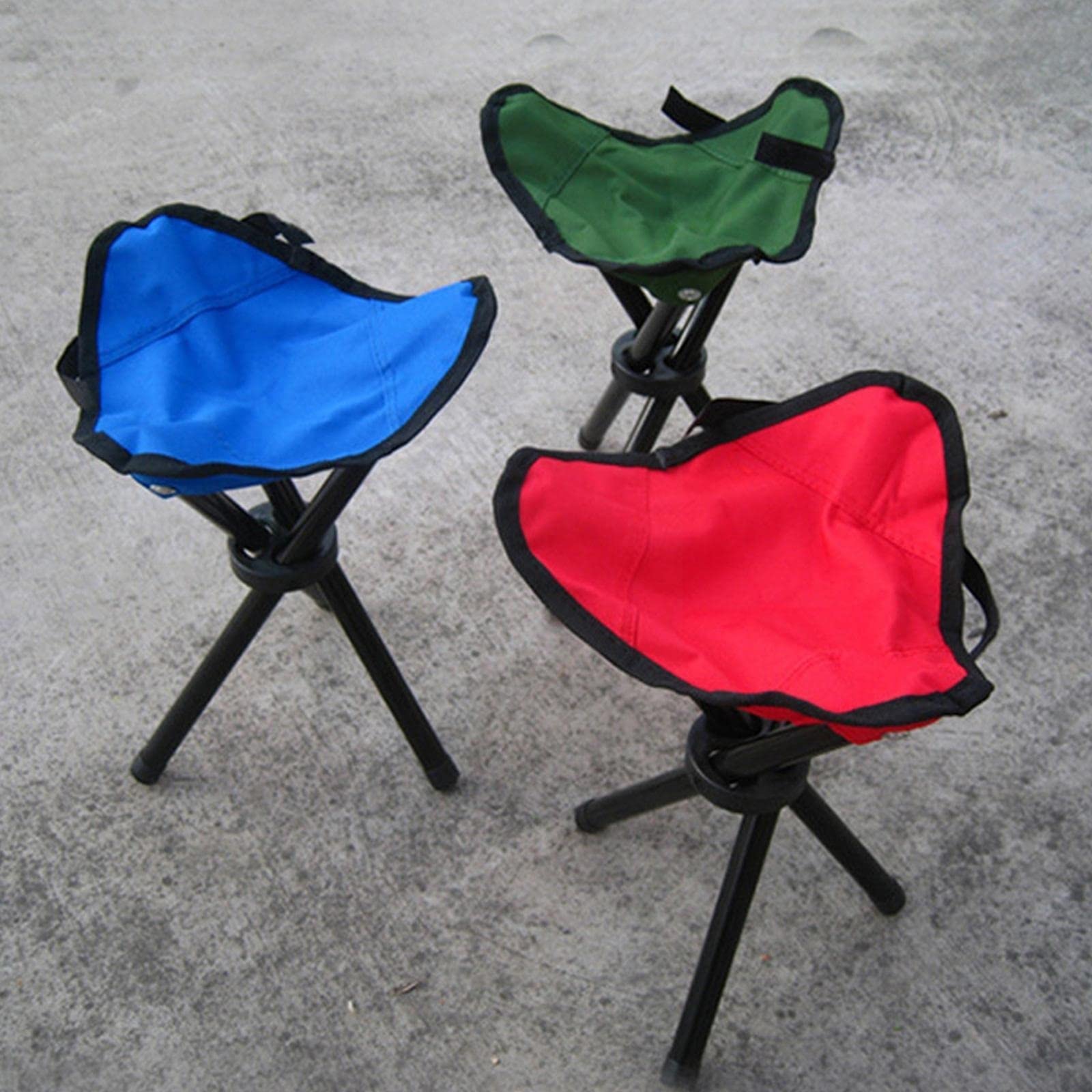 Sgabello da Campeggio Sedia da Pesca Pieghevole Portatile treppiede Sgabello Sedia Pieghevole Sedile Portatile for Pesca all'aperto Campeggio Caccia Escursionismo Ultraleggero(Red)
